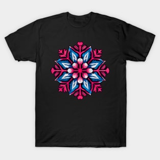 Colorful Abstract Snowflake || Vector Art T-Shirt